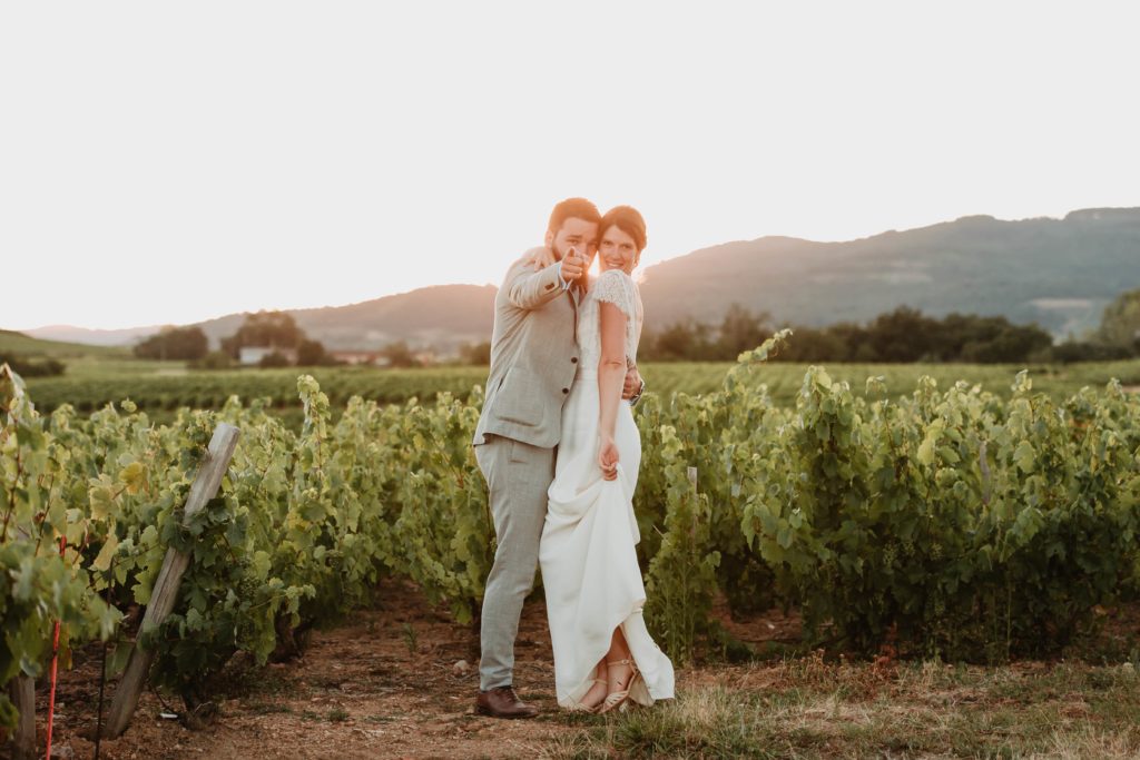 photos de couple mariage vigne