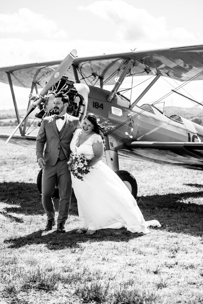 avion vintage mariage